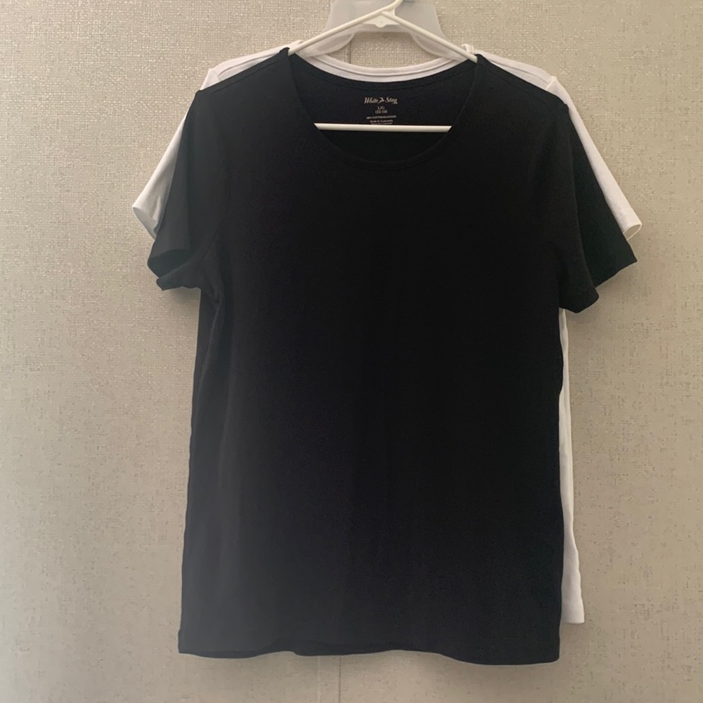 TWO WHITE STAG TEES